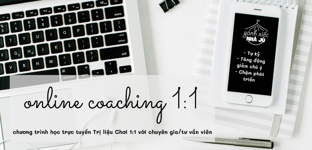 Chương trình học trực tuyến 1:1 "Tập huấn Trị liệu Chơi" dành cho cha mẹ có con gặp rối loạn phát triển với Chuyên gia/Tư vấn viên của Gánh Xiếc.